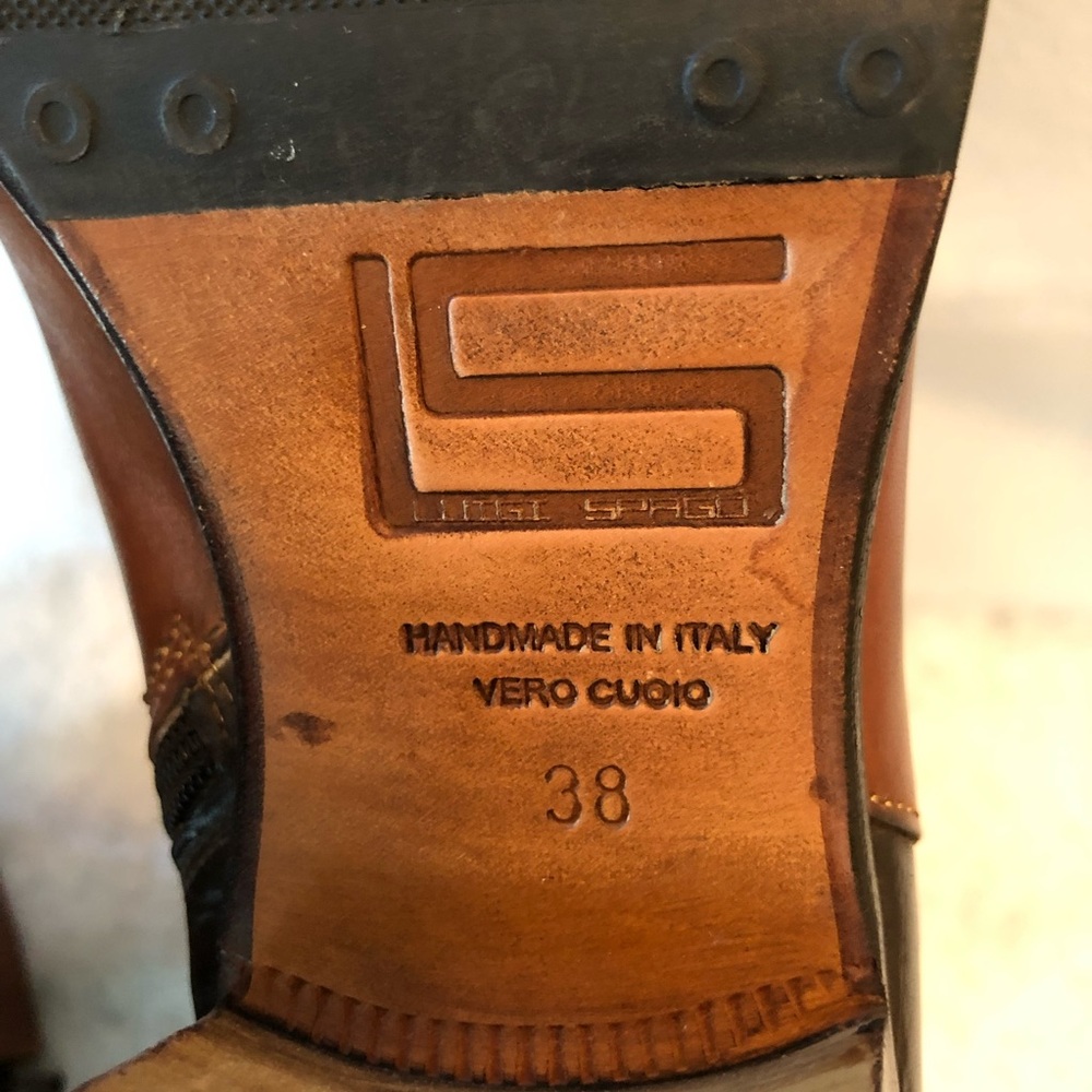 Gorgeous Italian Designer~ Leather Boots by Luigi Spago ~  US 7.5 ~ Europe EU 38 - Picture 6 of 13